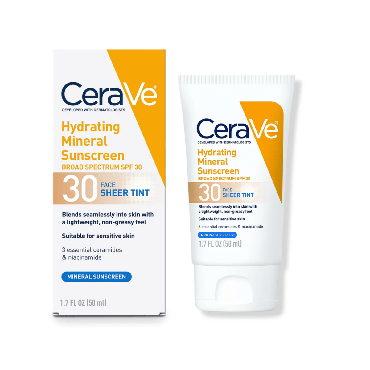 CeraVe Hydrating Sunscreen SPF 30 Face Sheer Tint 50ml - Alzak